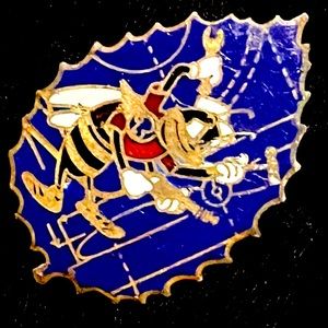 WWII Maco Sterling Enamel Beechcraft Busy Bee Design by Walt Disney